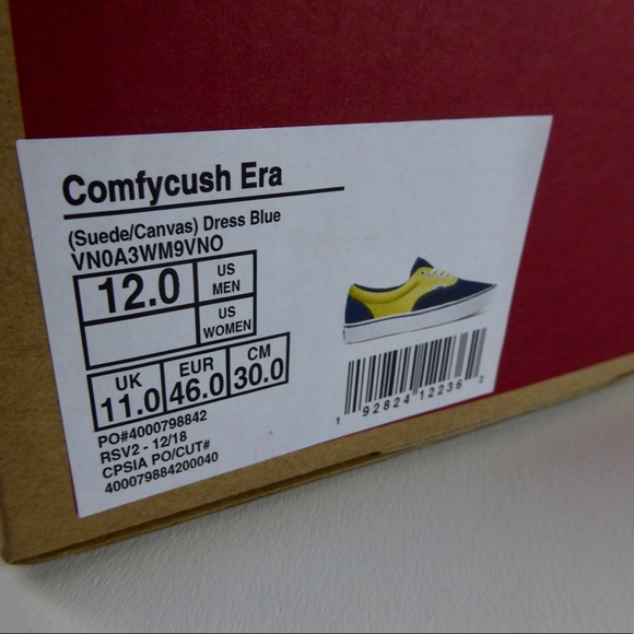 Vans ComfyCush Era Suede Canvas Sneakers NIB 2Tone - Picture 7 of 7